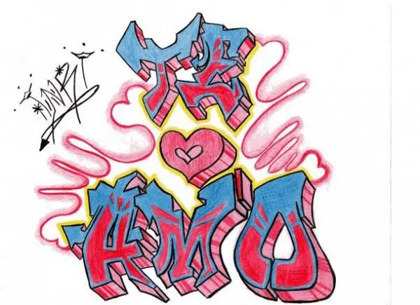 Six Picture of Graffiti Te Amo for Valentine Day | New Graffiti 3D ...