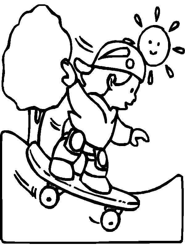 Skate ~ Dibujos para Colorear Infantil