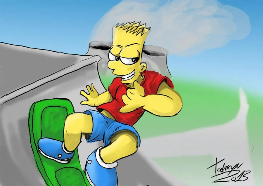 Skateboarding Bart Simpson by Tahkyn on DeviantArt