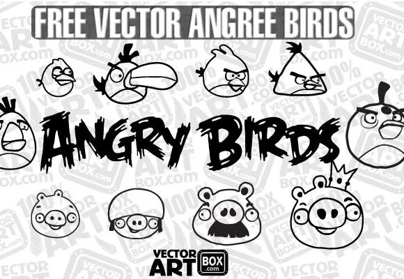 Sketch Angry Birds | Free Vector Graphic Download