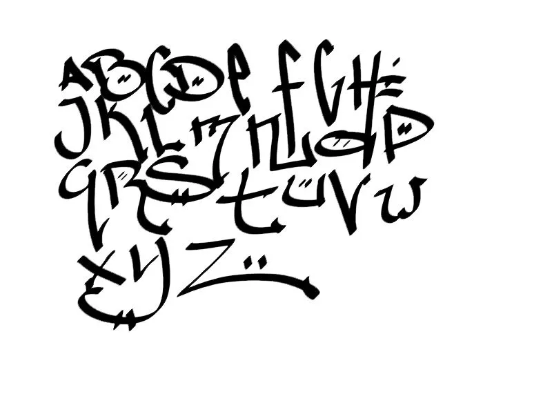 Best Of The Best Graffiti : Sketch Tag Graffiti Letters A-Z on Paper