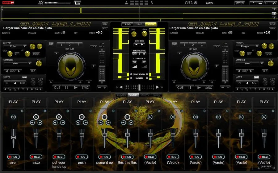 Skin Alien Yellow For Virtual DJ 7 by THERECORDBLACK01 on DeviantArt