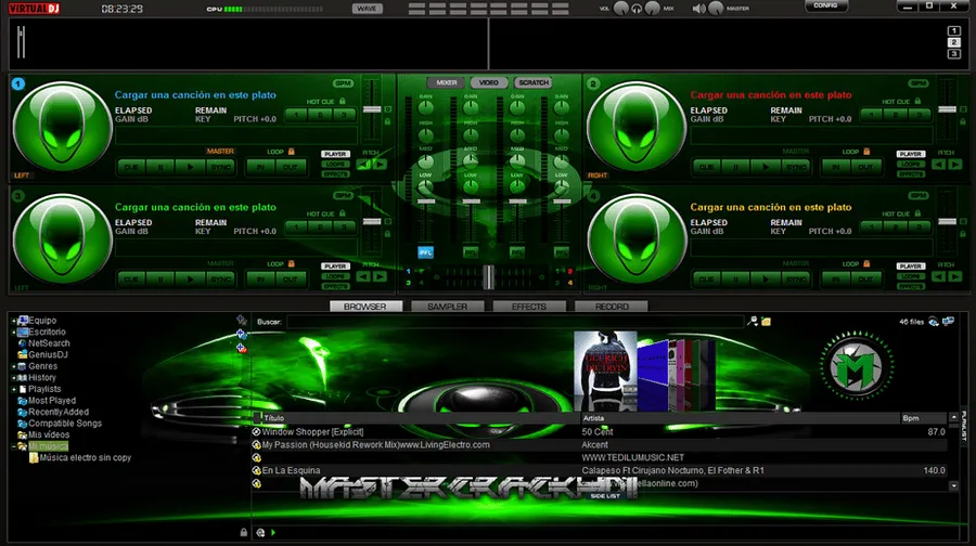 Skin Alien Dark For Virtual DJ 7 2012 by THERECORDBLACK01 on ...