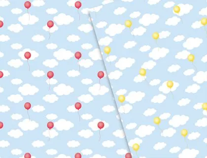 Sky & Balloons Papers | Mr Printables