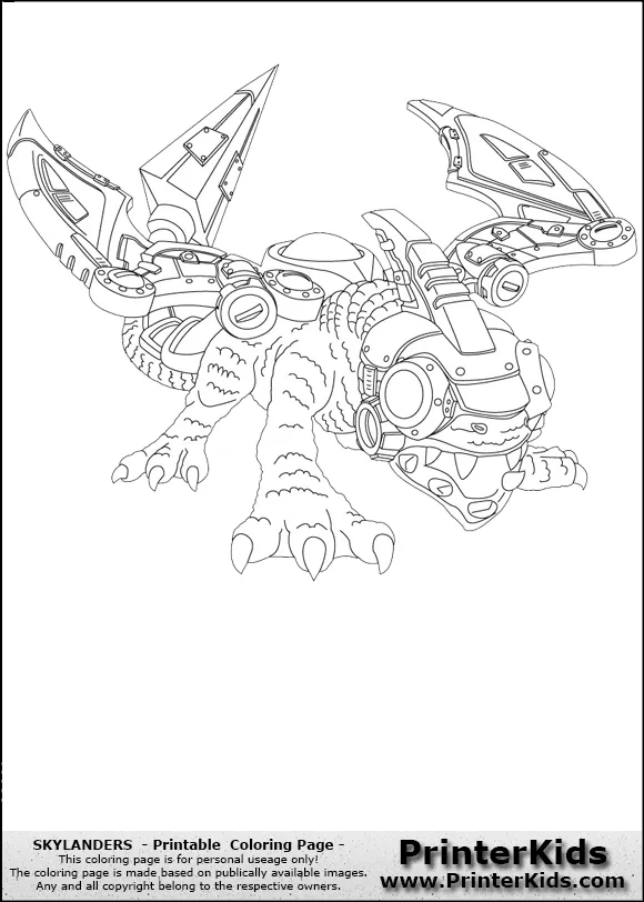 Skylanders - Drobot - Coloring Page Preview