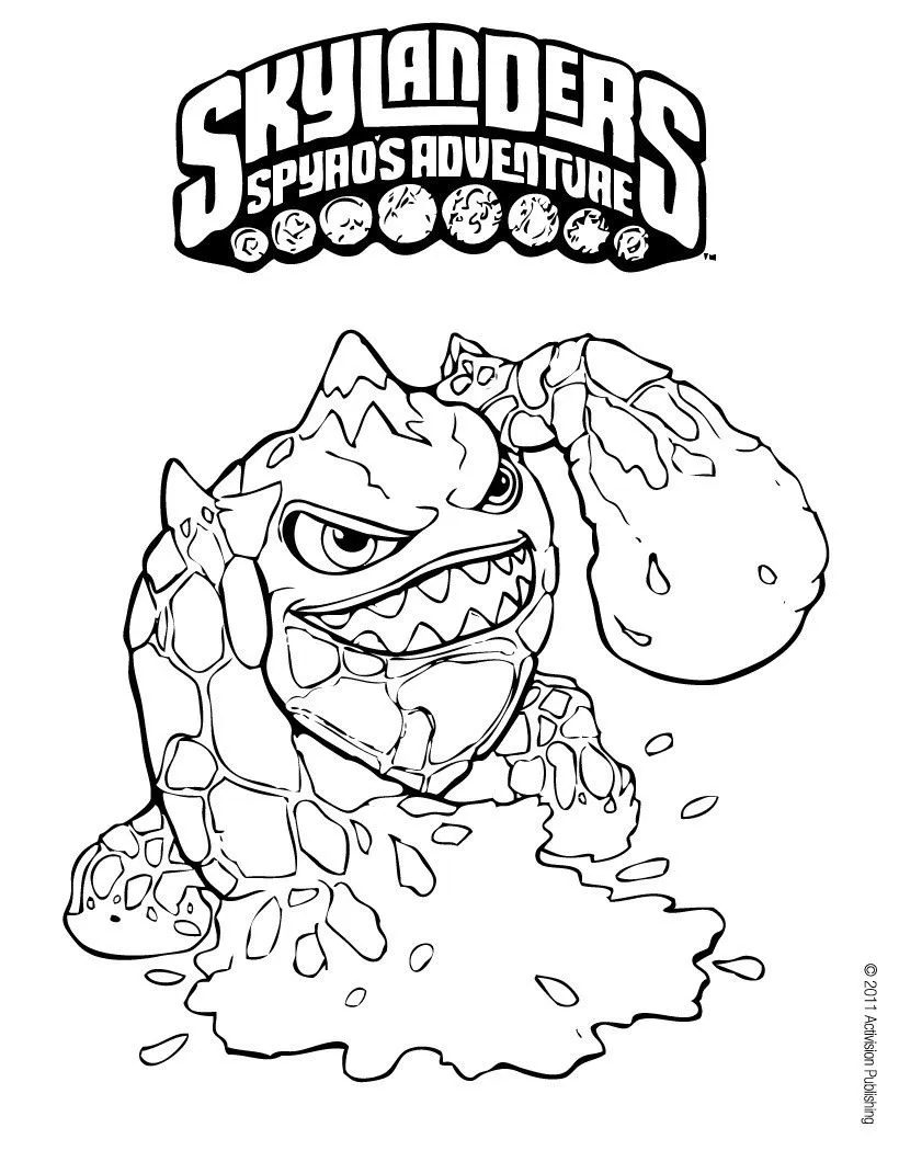 Skylanders SPYRO'S ADVENTURE coloring pages - ERUPTOR