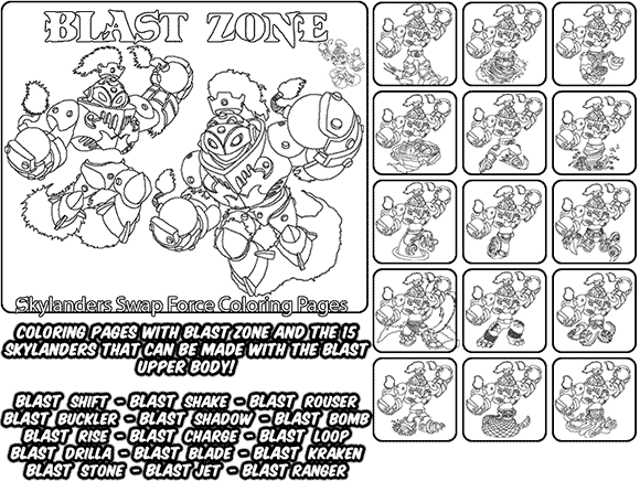 Skylanders Swapforce Printable Coloring Pages