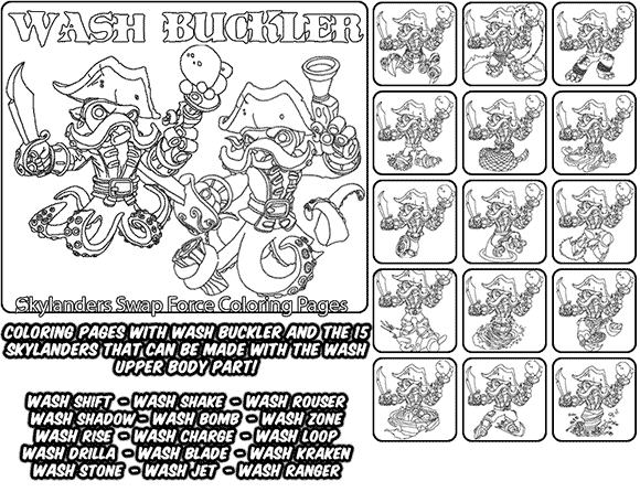 Skylanders Swapforce Printable Coloring Pages