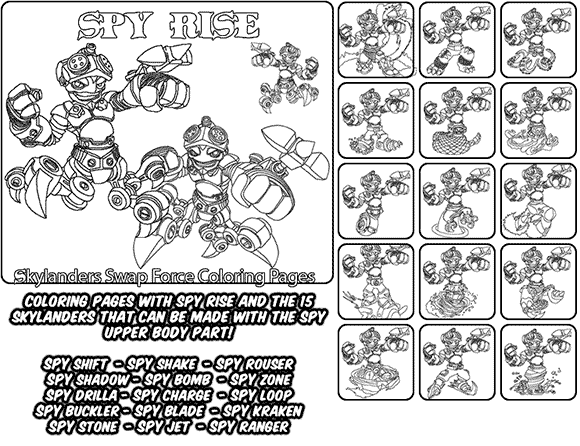 Skylanders Swapforce Printable Coloring Pages