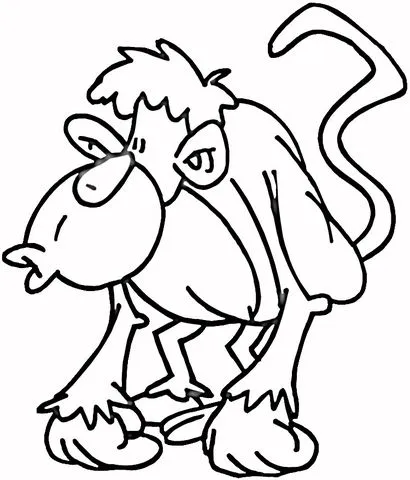 Smart Monkey coloring page | Super Coloring