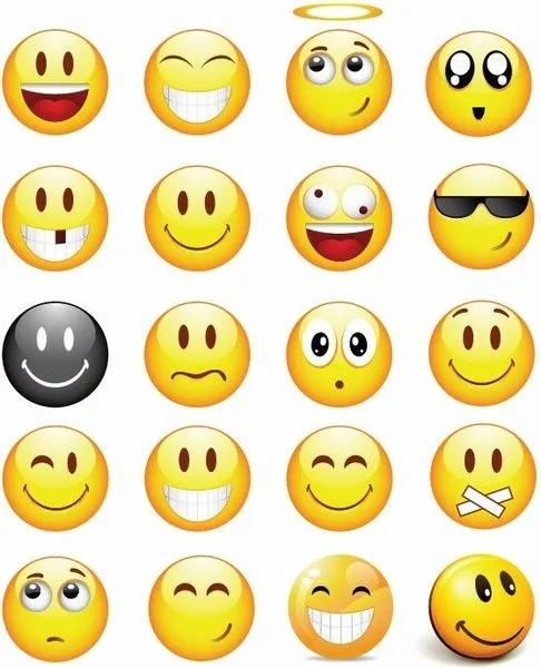 Smilies vectorial Cool Icon Set Vector icono - vectores gratis ...