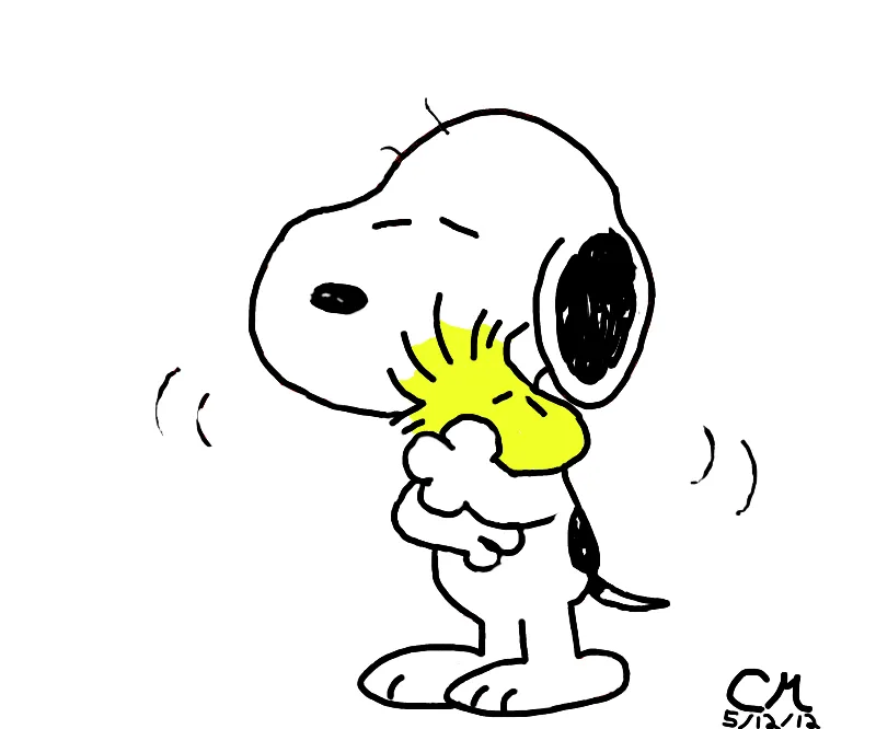 Snoopy and Woodstock Huggin' it Out by ChuzzleWolf on DeviantArt