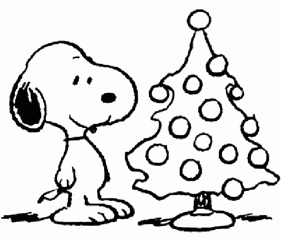 Snoopy con Arbol de Navidad