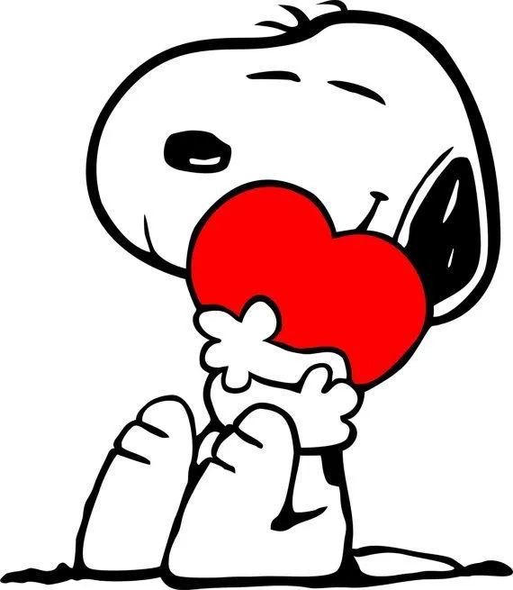 Snoopy Hugging Heart - 2 Colors (Red and Black) | My cup of tea ...