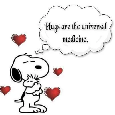 Snoopy Hugs | Positive Sayings | Pinterest