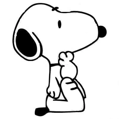 Snoopy Sticker Dog From Peanuts Thinking Vinyl Decal