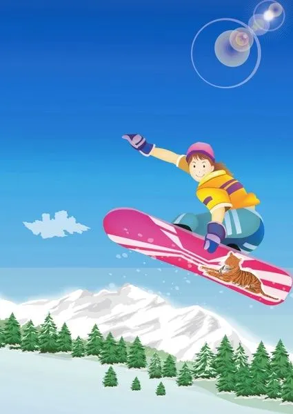 Snowboard para niños Vector misceláneos - vectores gratis para su ...