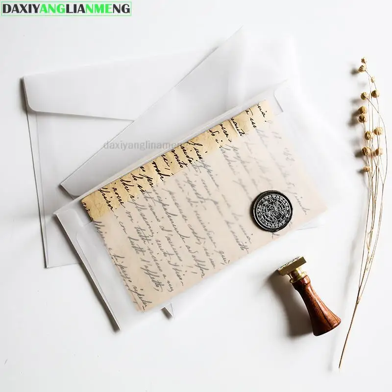 Sobres translúcidos de papel de pergamino para fiesta de boda, sobres de  tarjetas de invitación, manualidades, 17,5 cm ~ 23cm, 50 unids/lote -  AliExpress