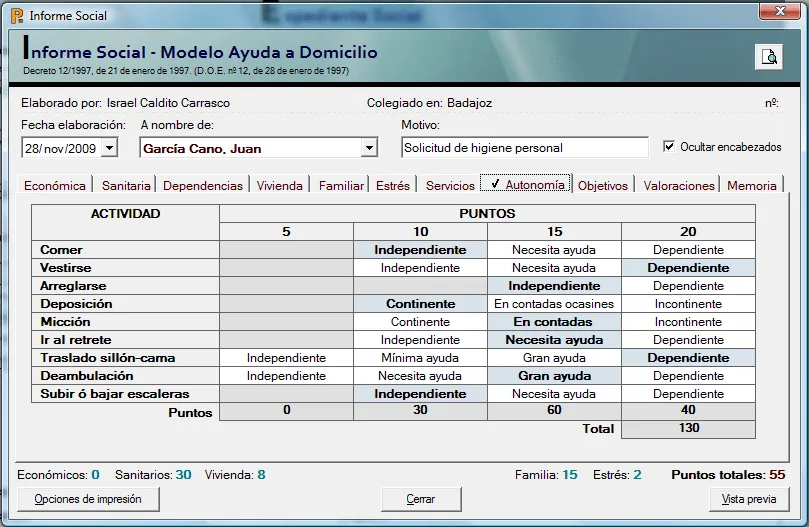 Software para Servicios Sociales » Los modelos de informes ...