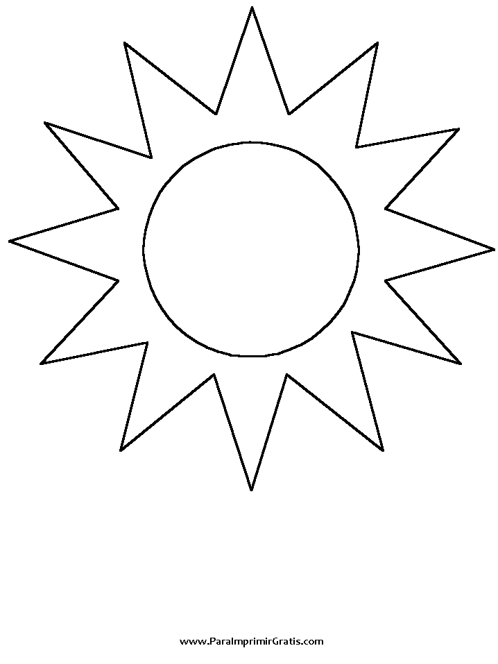 Sol - Para Imprimir Gratis - ParaImprimirGratis. | Sol para colorir, Sol  para imprimir, Sol desenho