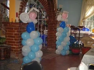 Sol y Luna: GLOBOS BAUTIZO