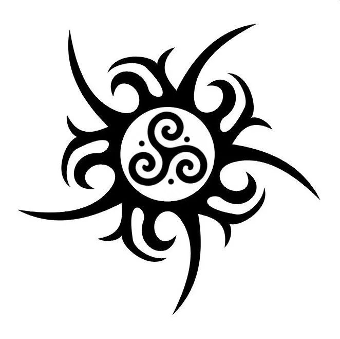 Sol y triskel #Wicca #Ink #Tattoo #Black #Template #Plantilla ...