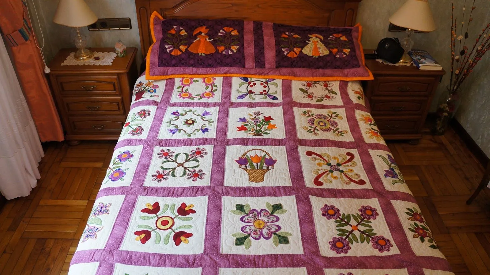 SOLI MULTILABORES - LABORES A MANO: COLCHA PATCHWORK DE FLORES ...