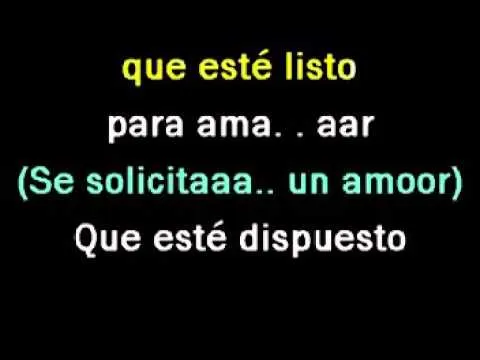 Se Solicita un amor Demo Karaoke - YouTube