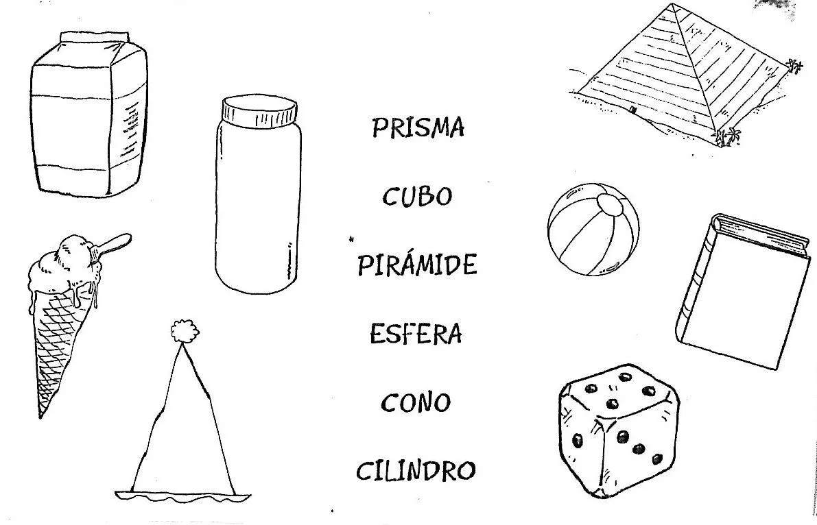 Sólidos geométricos para colorear - Imagui