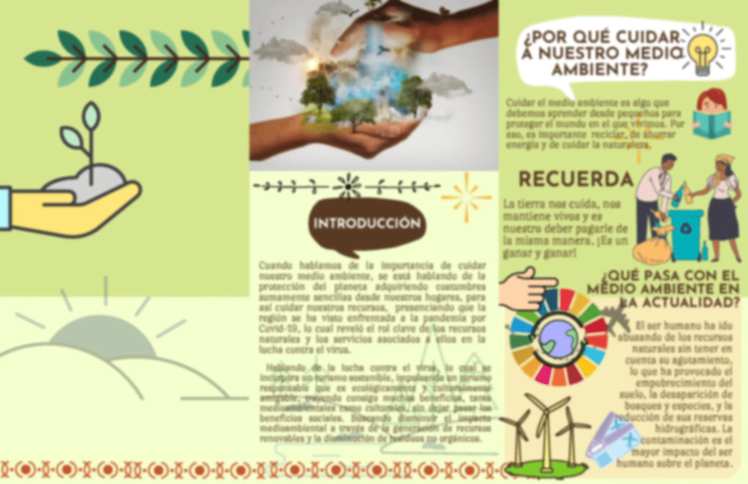 SOLUTION: Folleto cuidado y la conservaci n del medio ambiente - Studypool