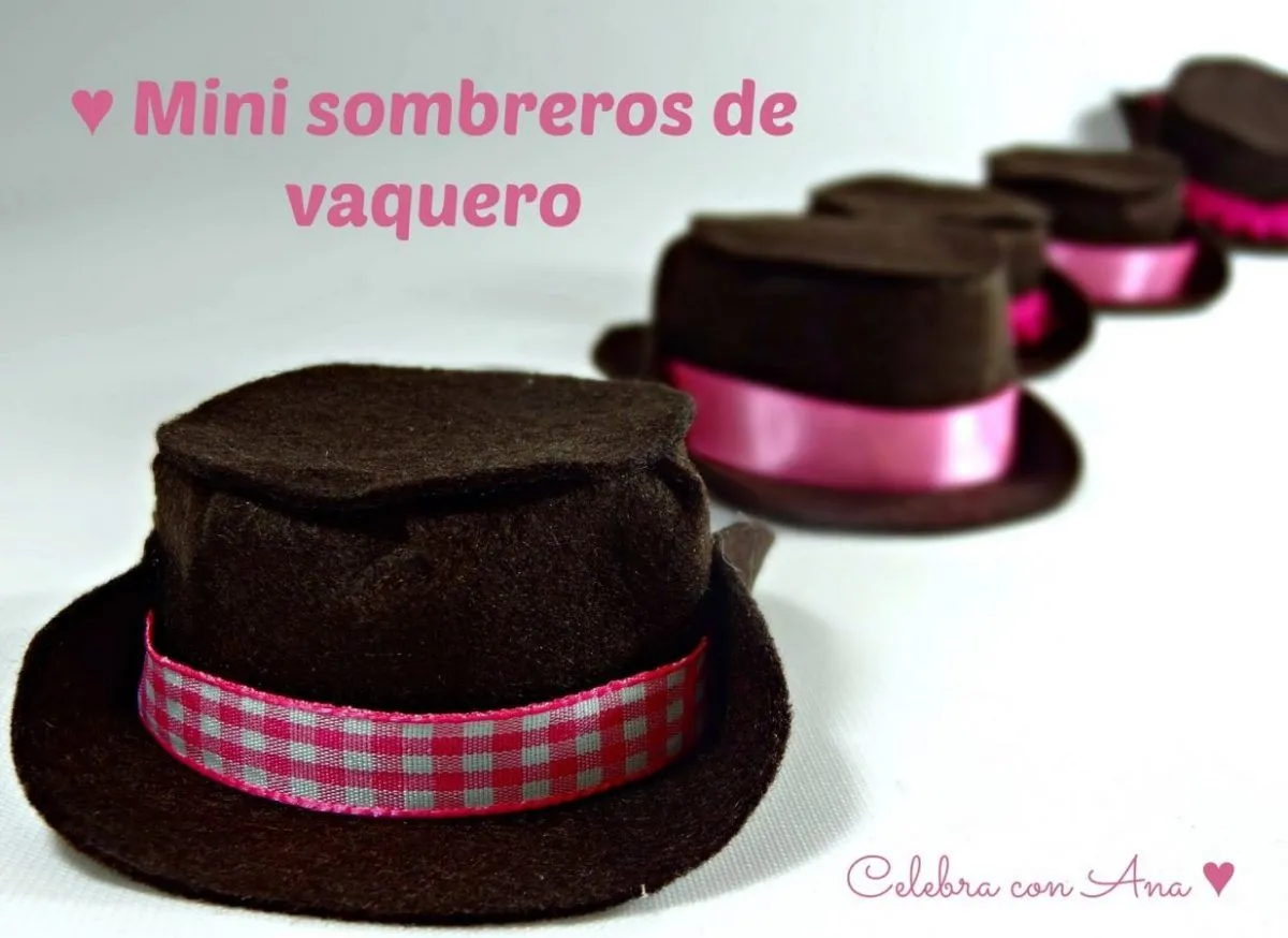 Sombreritos de vaquero (o vaquera) • Celebra con Ana