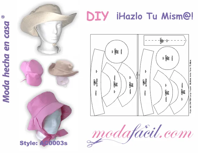 Sombrero Casual Reversible para Mujeres y Hombres | Manualidades