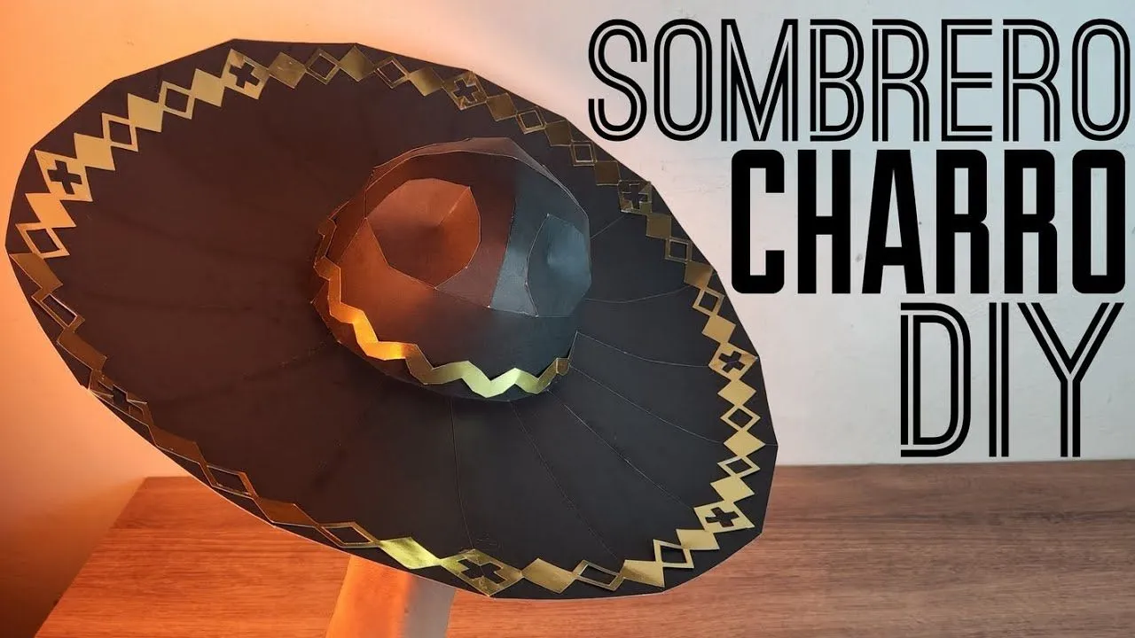 Cómo hacer un Sombrero de Charro con cartulina, Tutorial y Plantillas |  Momuscraft - YouTube