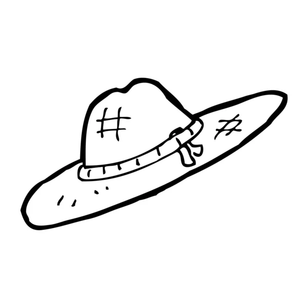 sombrero de paja de dibujos animados — Vector stock ...