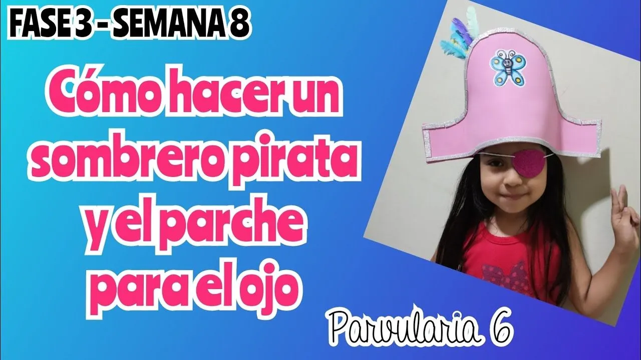 Cómo hacer un sombrero pirata y su parche para el ojo - YouTube