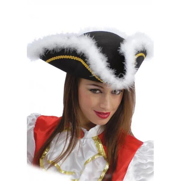 SOMBRERO PIRATA TRICORNIO NEGRO MUJER 6166 ≫ Plasticosur