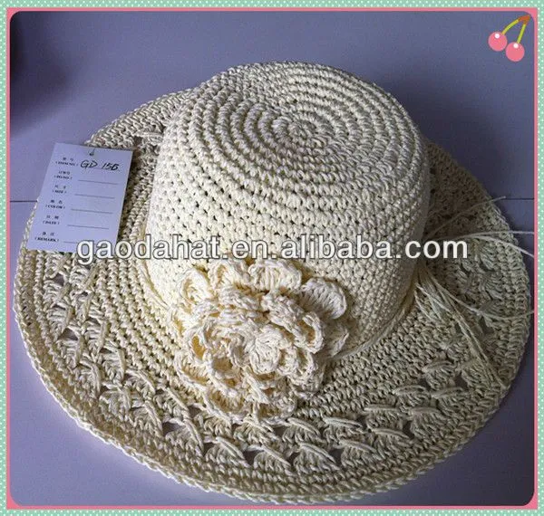 Sombrero de verano tejido a crochet - Imagui