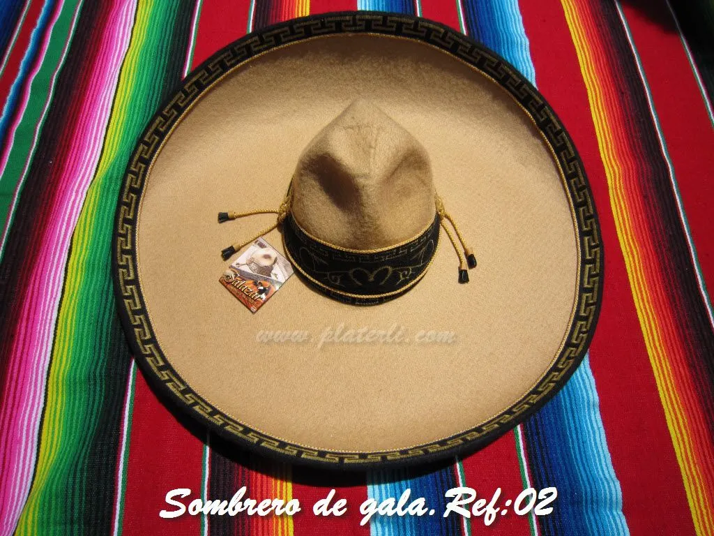 Sombreros Mexicanos: Sombrero charro de gala de fieltro bordado con ...