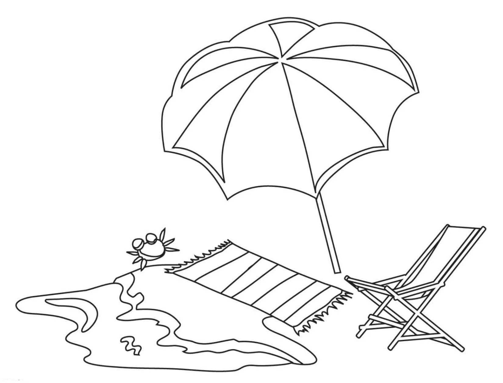 Una sombrilla Colouring Pages