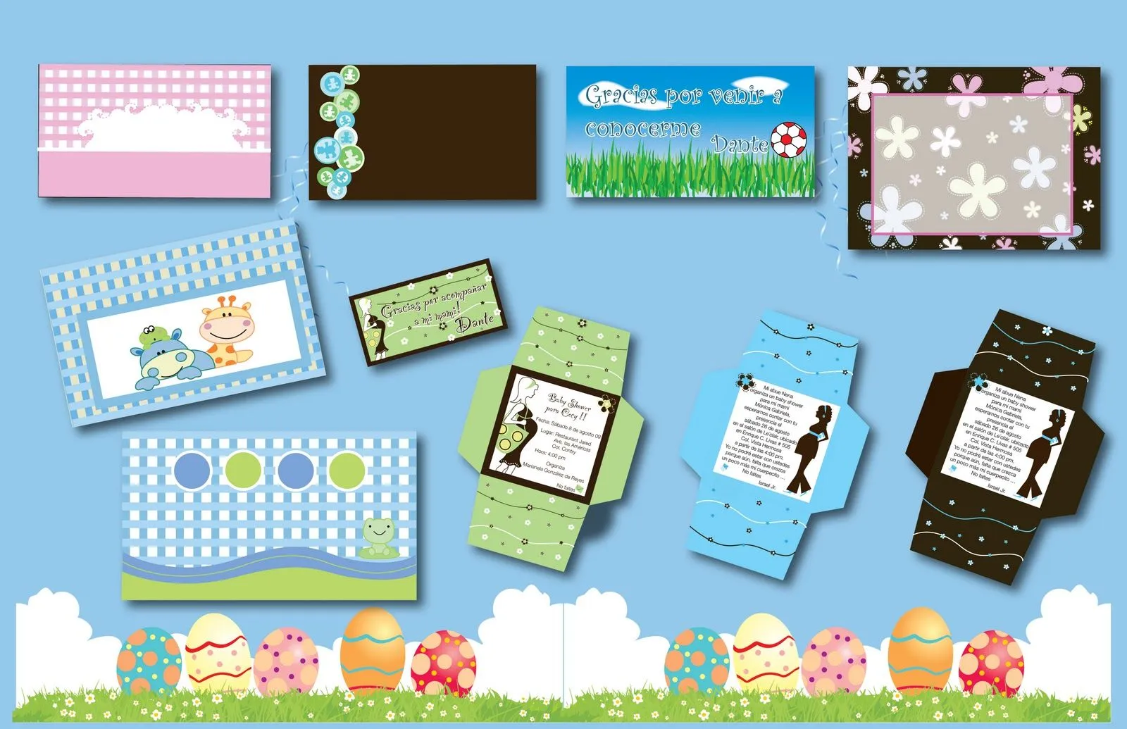 Some of my Designing: Invitaciones para Baby Shower / Agradecimiento