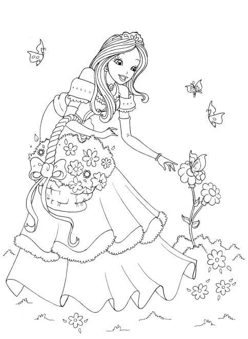 Sonhando com cores: Princesa - para colorir