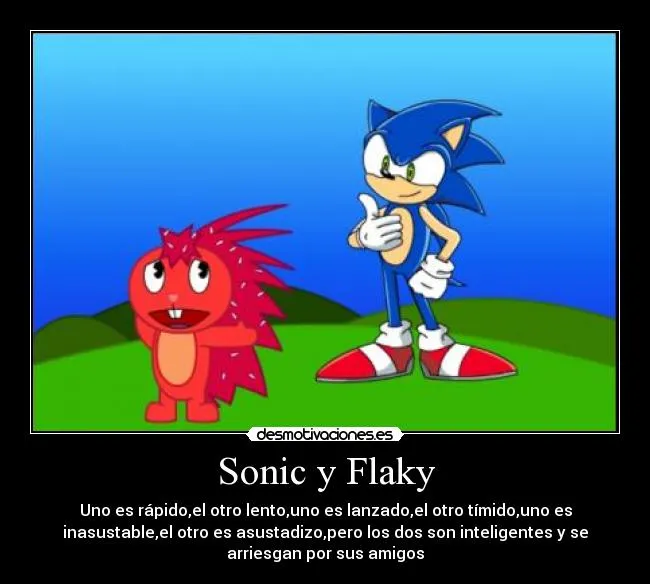 Sonic y Flaky | Desmotivaciones