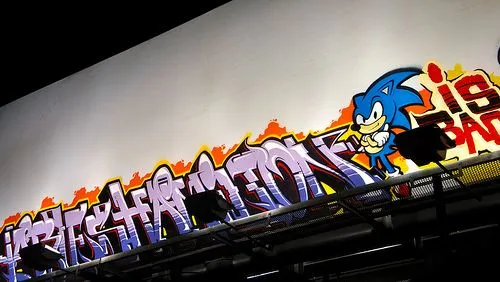 Sonic nas Ruas: Grafites do Sonic