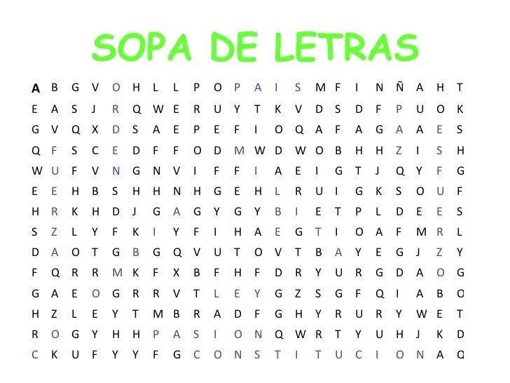 Sopa de letras