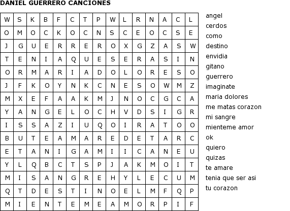 sopa de letras