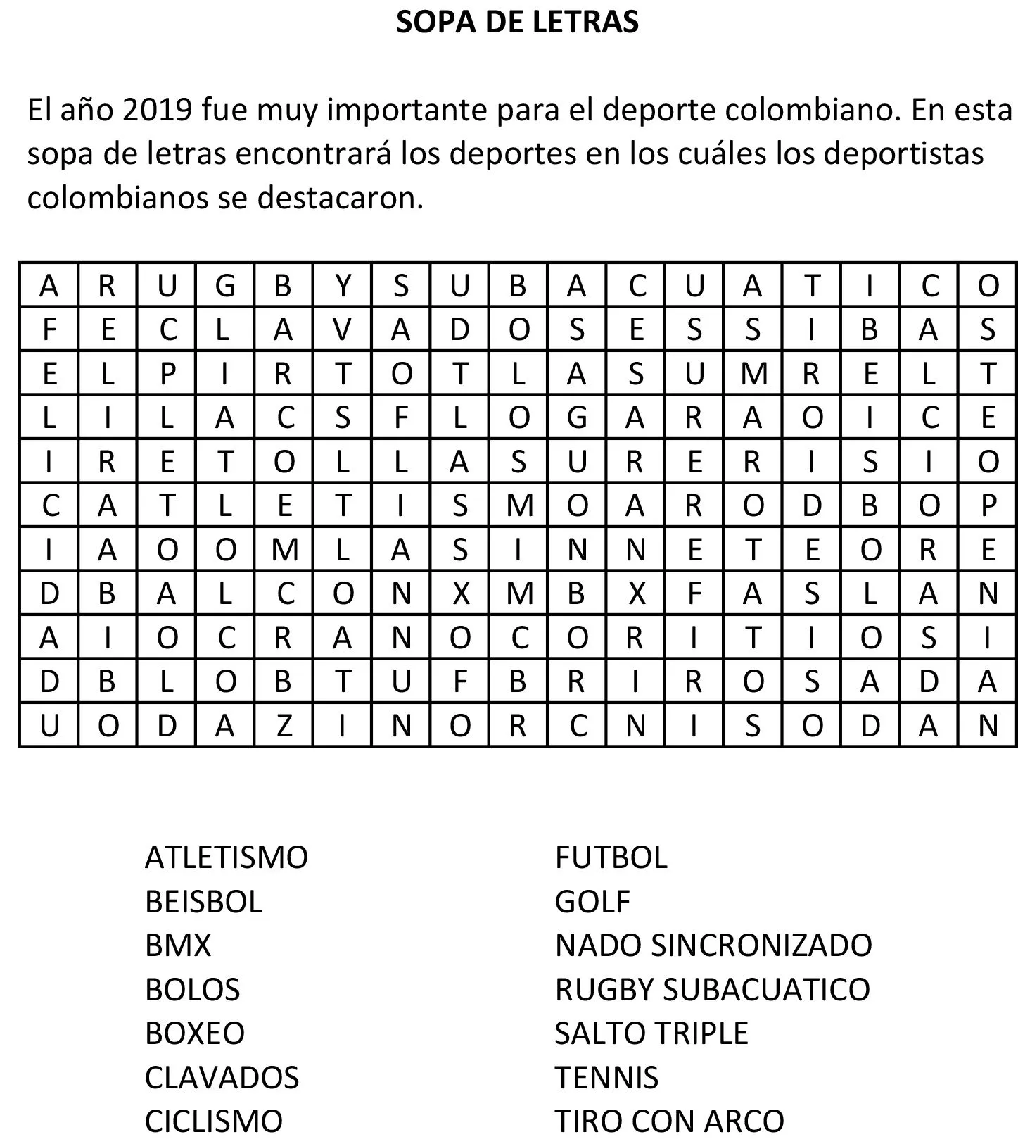 Sopa de letras 2