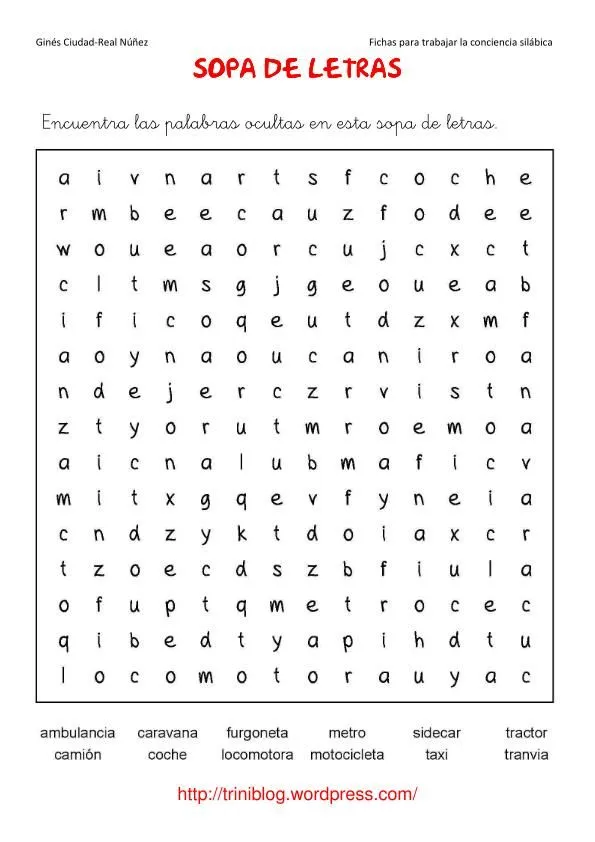 Sopa De Letras De Animales Domesticos Para Imprimir