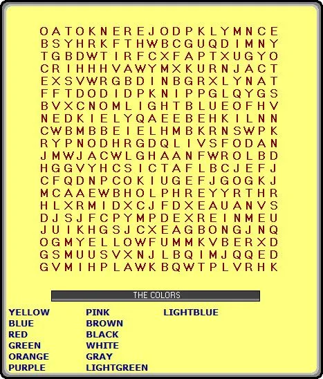Sopa de letras de animales domesticos en inglés - Imagui