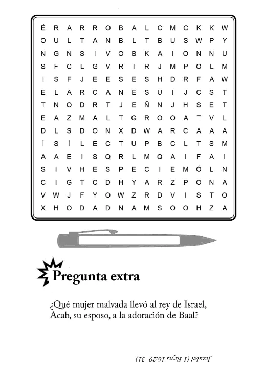 Sopa de letras de la biblia