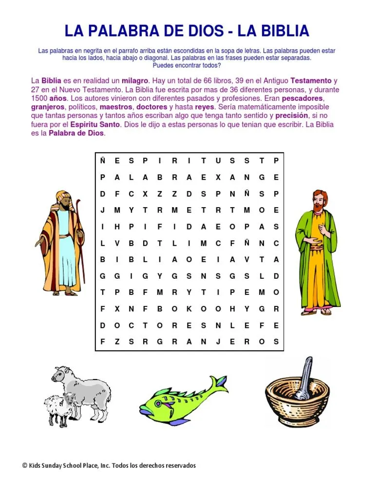 Sopa de Letras Biblia | PDF